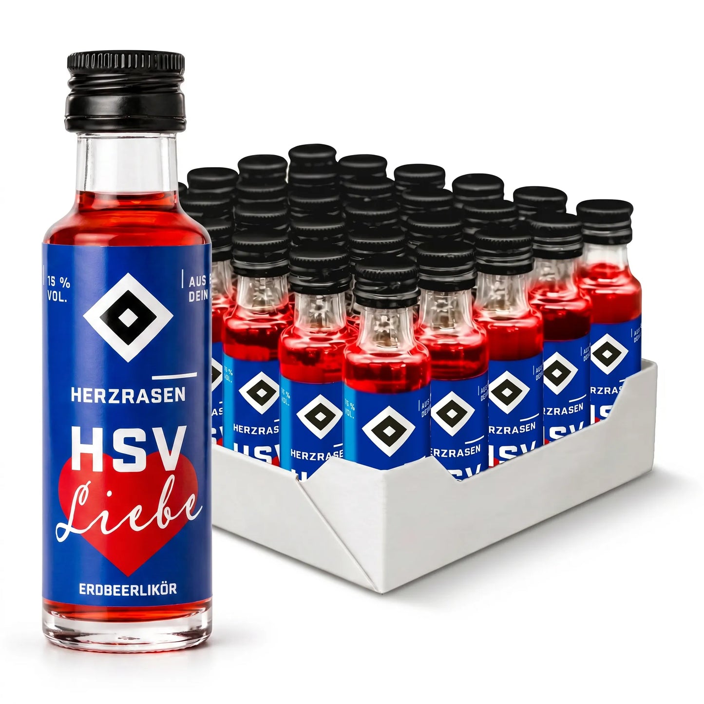 HSV Liebe 30× 0,02 l - Erdbeerlikör Tray
