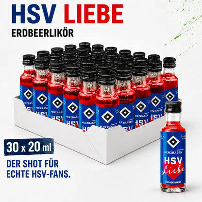 HSV Liebe 30× 0,02 l - Erdbeerlikör Tray