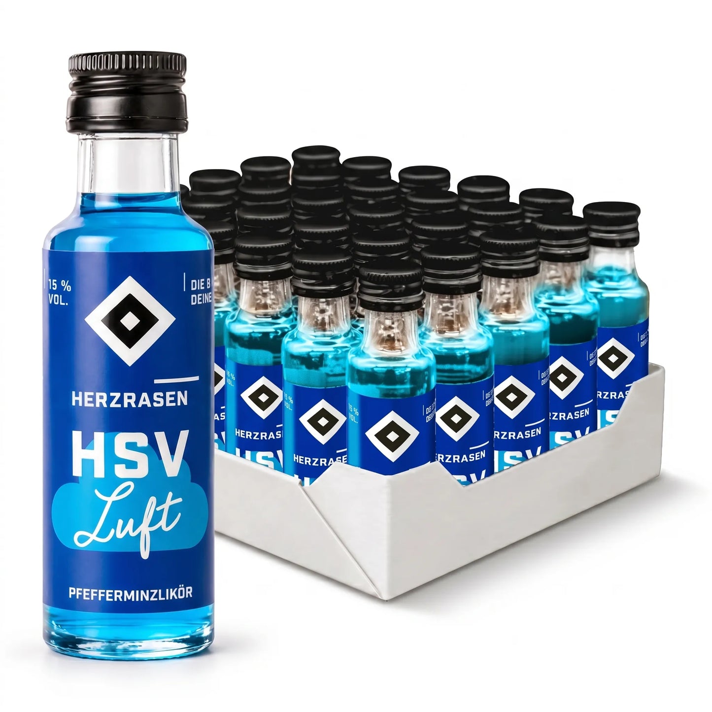 HSV Luft 30× 0,02 l - Pfefferminzlikör Tray