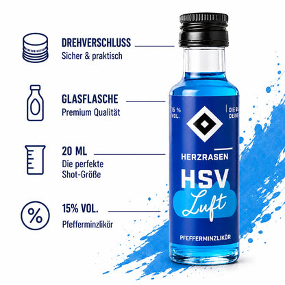 HSV Luft 30× 0,02 l - Pfefferminzlikör Tray