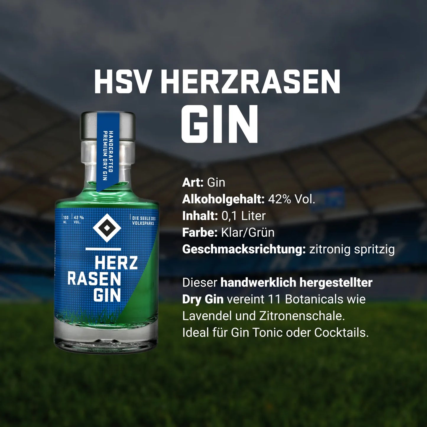 HSV Trilogie Set – 3× 0,1 l Gin, Vodka, Kümmel in Geschenkbox