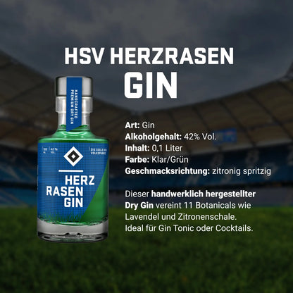 HSV Trilogie Set – 3× 0,1 l Gin, Vodka, Kümmel in Geschenkbox