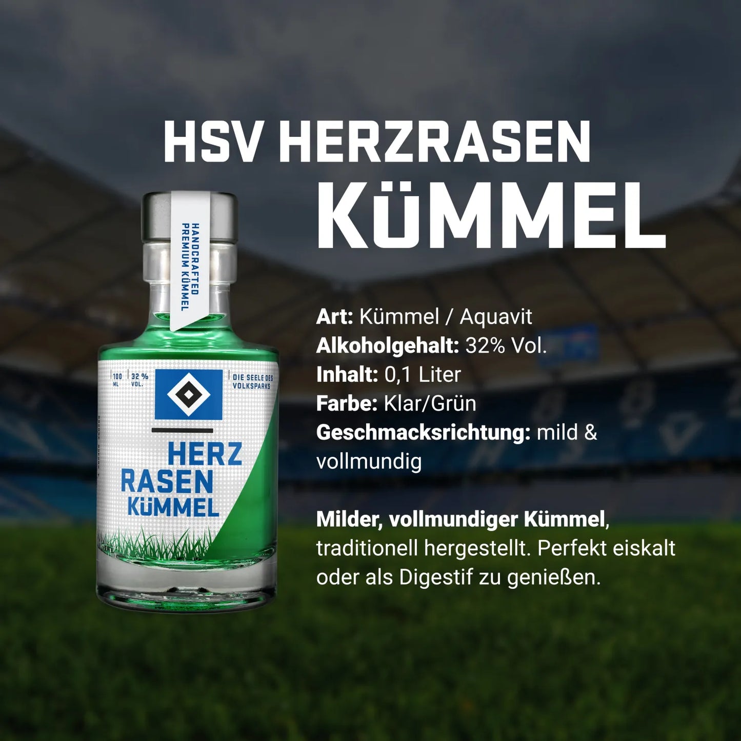 HSV Trilogie Set – 3× 0,1 l Gin, Vodka, Kümmel in Geschenkbox