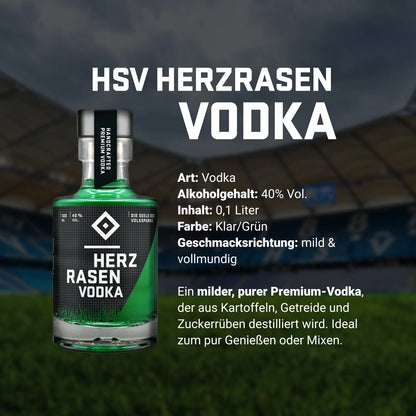 HSV Trilogie Set – 3× 0,1 l Gin, Vodka, Kümmel in Geschenkbox