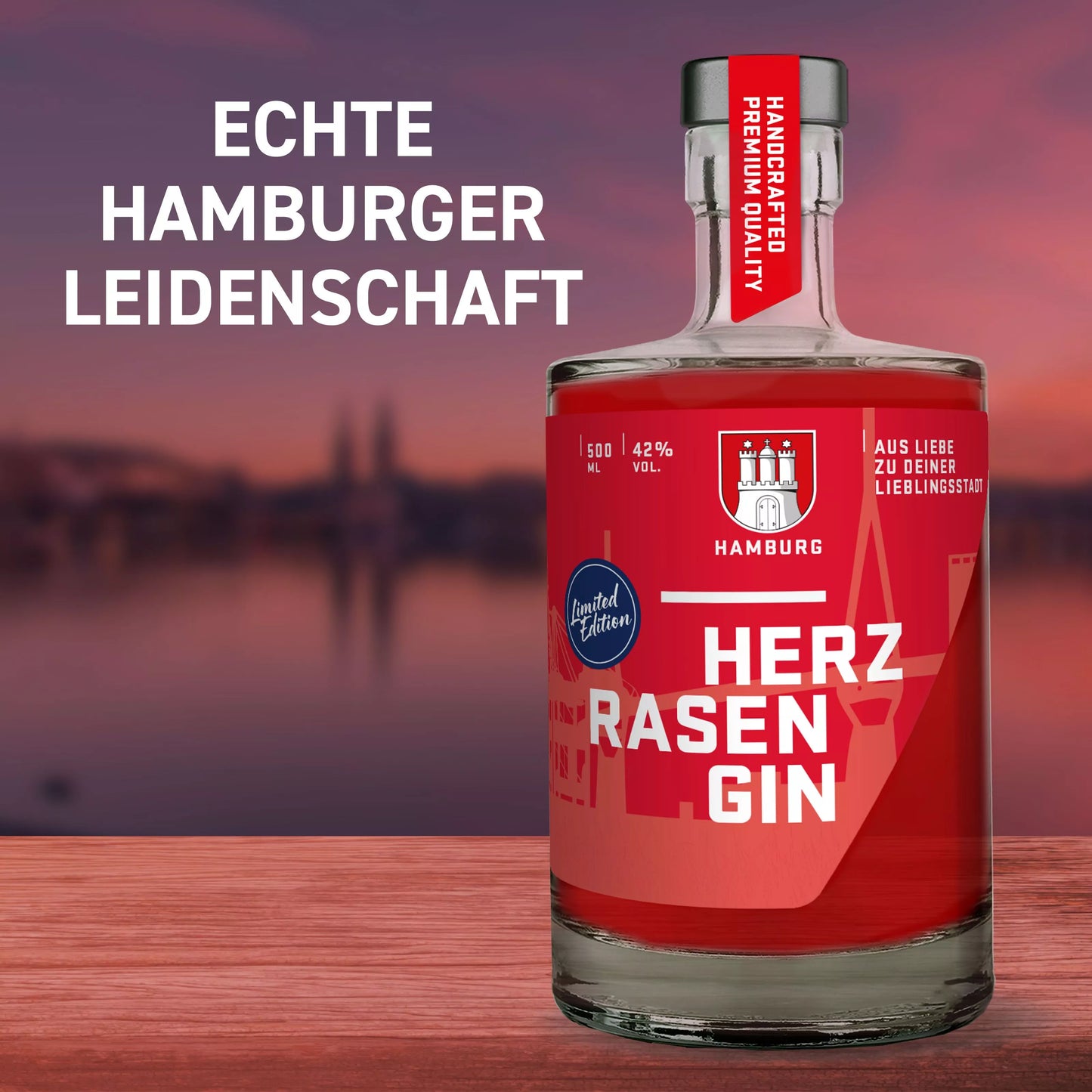 Hamburg Gin Rote Edition 0,5 l – Limited Edition