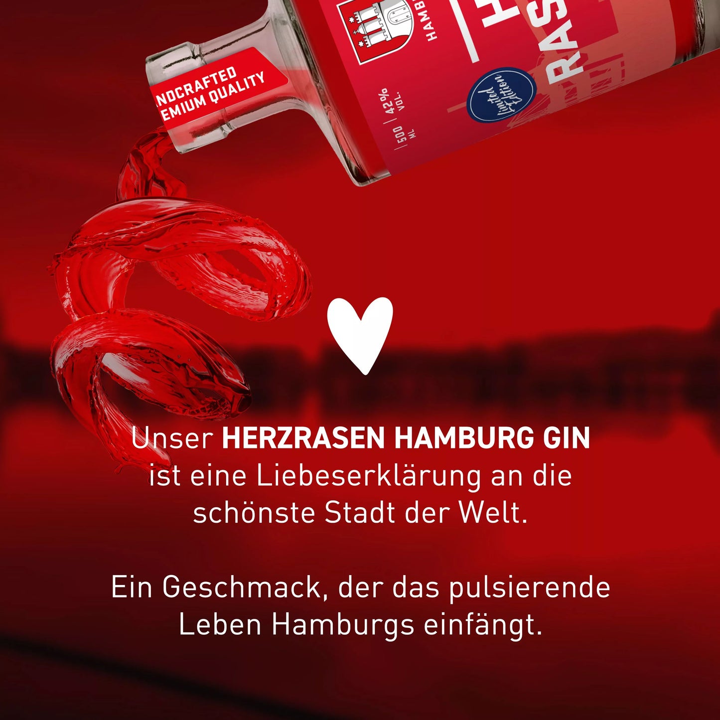 Hamburg Gin Rote Edition 0,5 l – Limited Edition