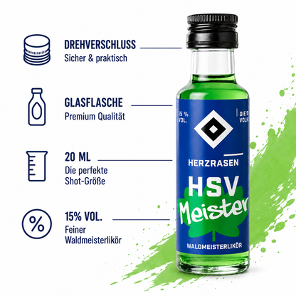 HSV Meister 30× 0,02 l - Waldmeisterlikör Tray
